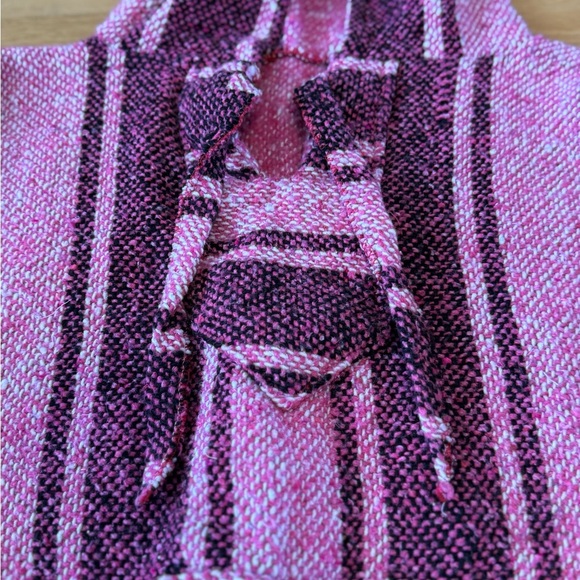 Pink Baja Hoodie Woven Pullover – Mexican Style – Size M/L - Picture 5 of 8